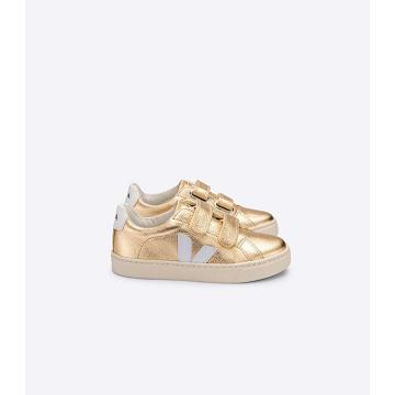 Kids' Veja ESPLAR CHROMEFREE Shoes Gold | ZA 725HAP